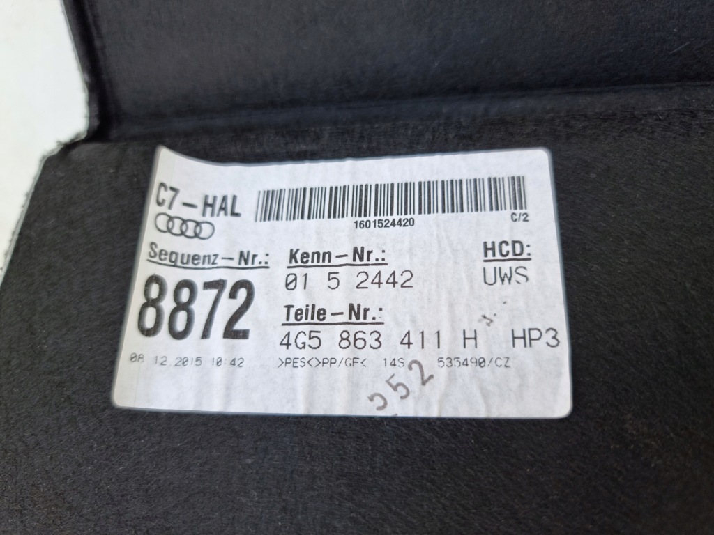 фото №8, Audi s6 a6 c7 4g 4.0 tfsi lift sedan полка багажника задняя 16r