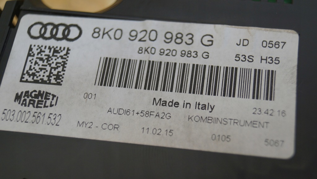 фото №9, Лічильник прилади audi a4 b8 lift 8k0920983g