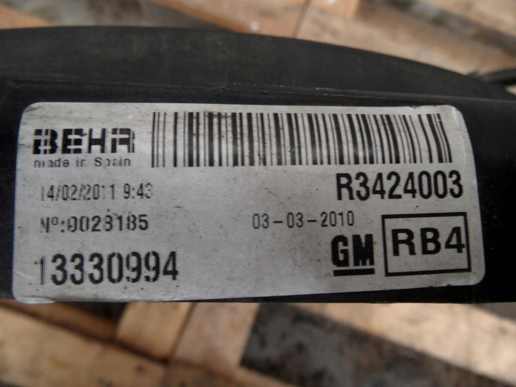 Opel meriva b 1.4 b 11r вентилятор радіатора r3713001 13330994 56096104 Зі Шроту