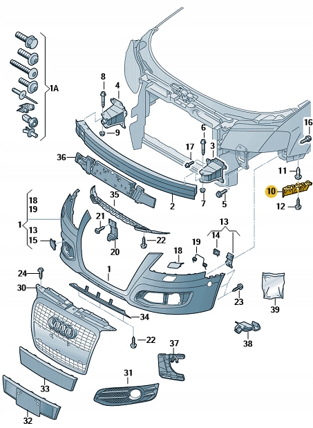 фото №10, Направляющая бампера левая audi a3 8p 8p0807183b