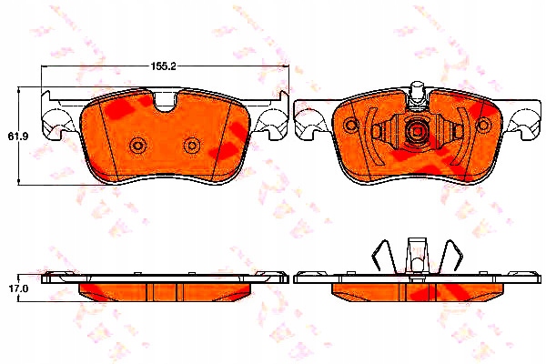 фото №1, Trw тормозные колодки ham. citroen перед c4 picasso 13-