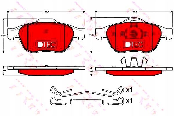 фото №2, Тормозные колодки тормозные renault перед espace laguna vel s