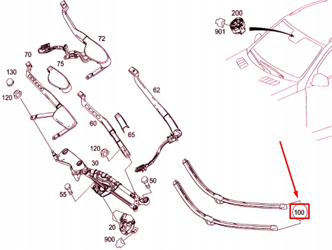 Mercedes-benz gle w166 набір двірник передніх lhd a1668207800 Київ