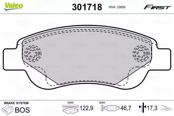 фото №1, Тормозные колодки ham. peugeot 107 6/2005 2/2012 301718