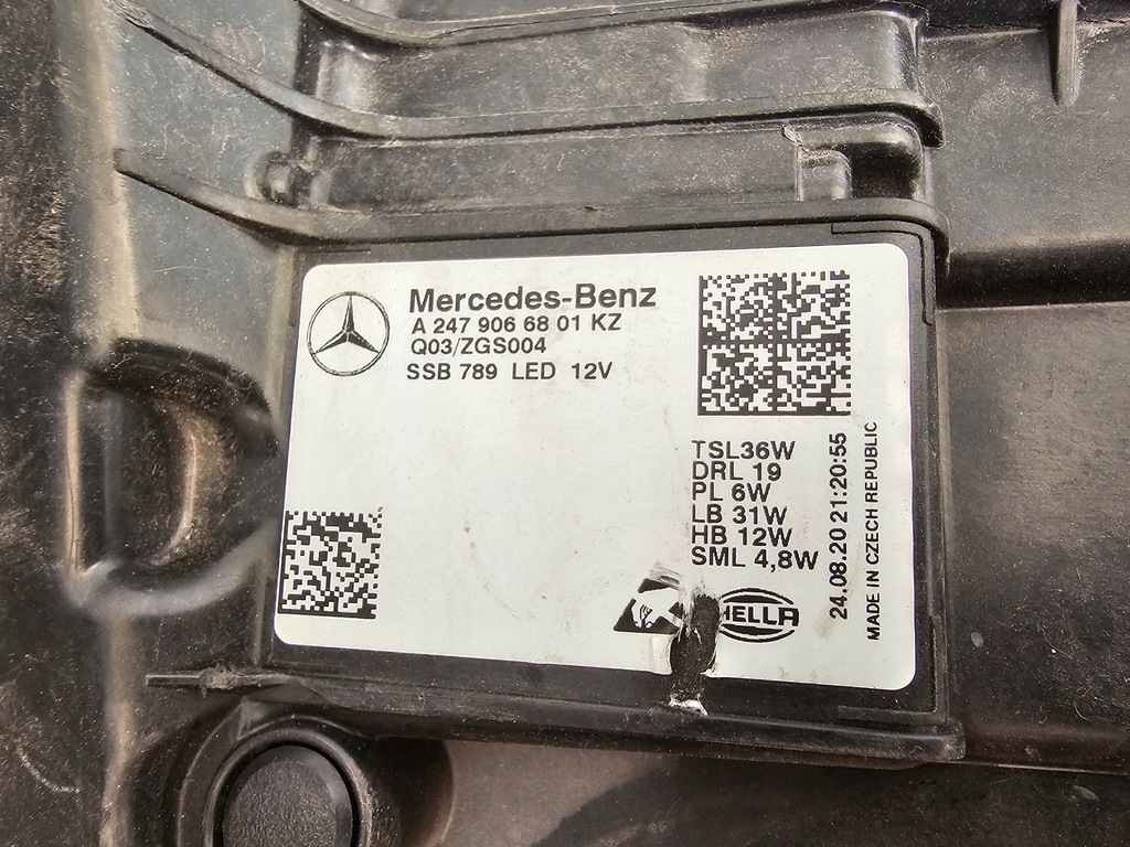 фото №15, Mercedes gla h247 20- лампа правый перед full led high performance usa