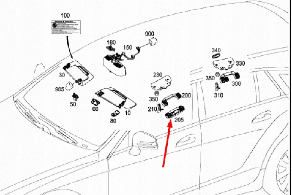 фото №11, Mb glk-class x204 кронштейн na накладки на фары солнцезащитные a20481000419051