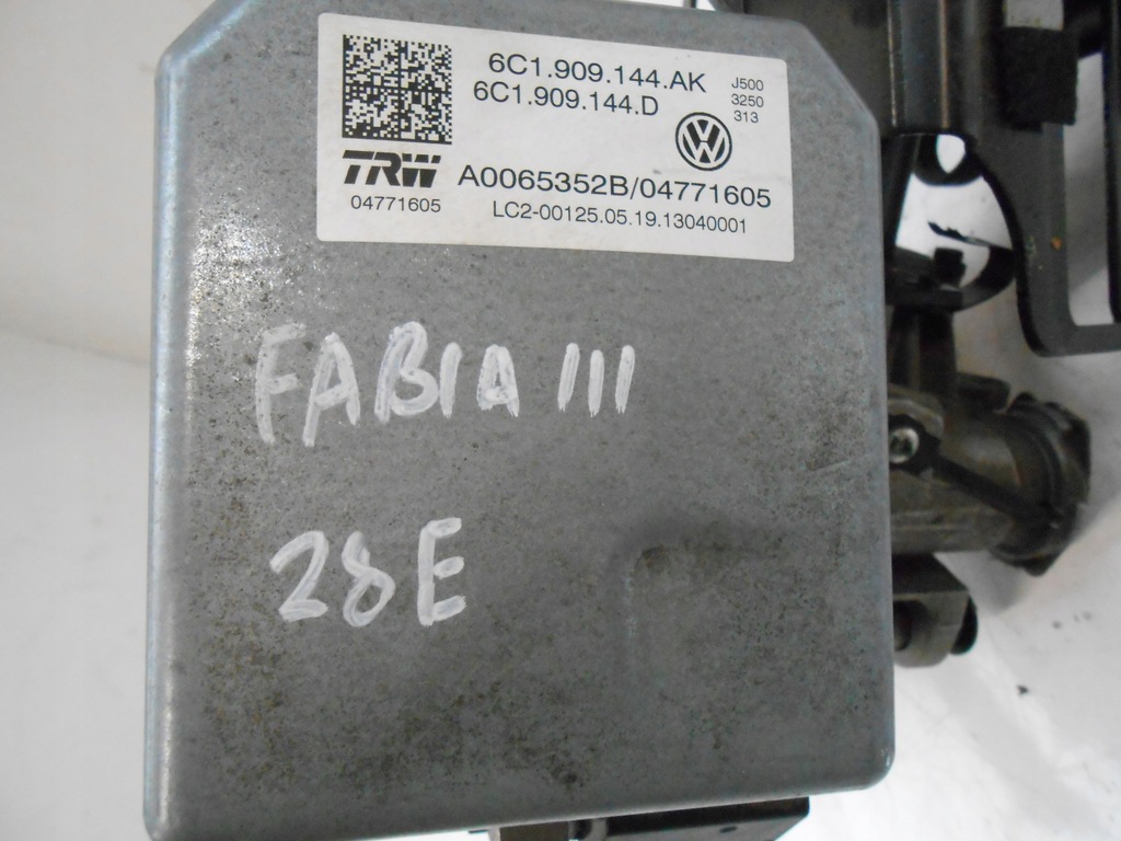 фото №14, Skoda fabia iii колонка підсилювач регулювання замок запалювання ключ 6c1909144ak