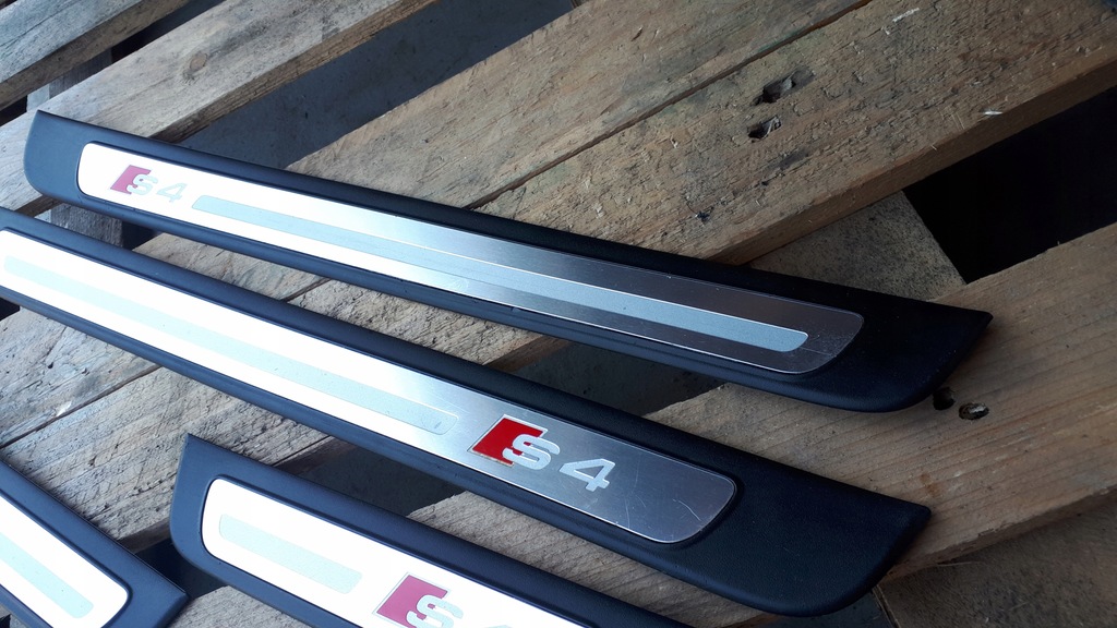 фото №5, S4 b8 lift накладки пороговые sline накладки na пороги