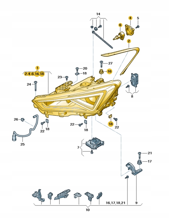 фото №1, Лампа левая передняя seat leon iv full led nowa oe: 5fb941773
