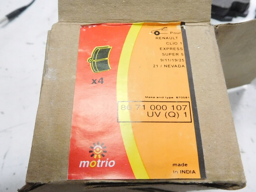 фото №6, Гальмівні колодки гальмівні перед motrio 8671000107