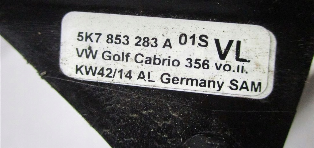 фото №5, Молдинг ущільнювач лівий перед vw golf vi cabrio 5k7853283a
