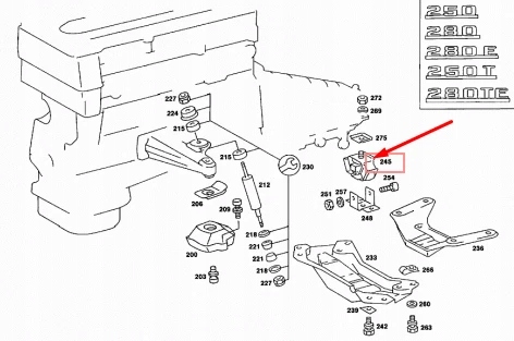 фото №12, Mercedes-benz sl r129 трансмиссия кронштейн a1242400618 3.2 бензин