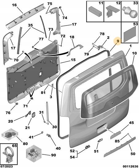 фото №1, Прокладка крышки задняя peugeot traveller