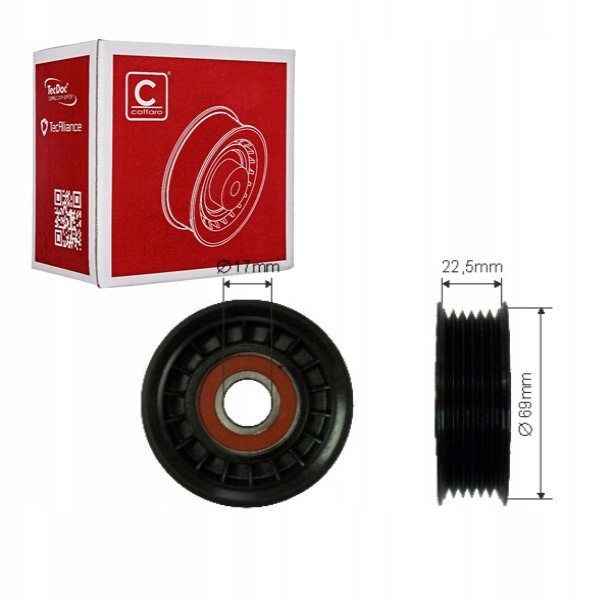 фото №1, Caffaro 500124 ролик направляющая / направляющая, ремень клиновой зубчатый