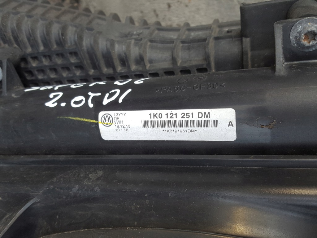 фото №7, Superb 2 ii lift 2.0 tdi радиатор вентиляторы kpl