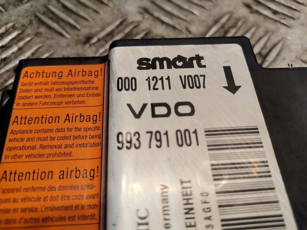 фото №4, Smart fortwo i блок керування / модуль подушка безпеки