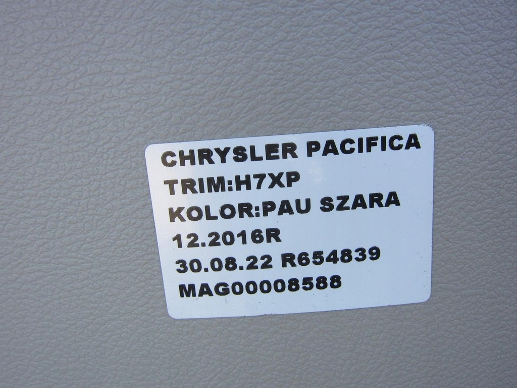 фото №11, Chrysler pacifica 2017 обшивка оббивка багажника