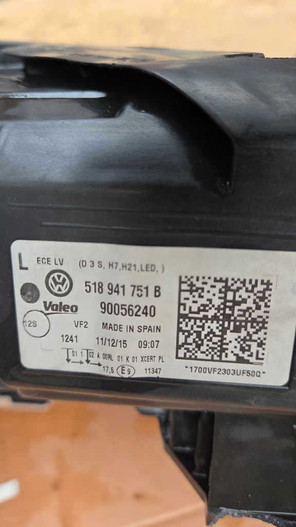 фото №13, Vw golf 7 vii sportsvan lift капот лампа led бампер перед крыло pas компьютер