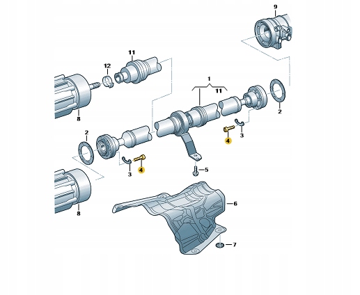 фото №1, Oryg. болт wytrzymałościowa вала привід. audi vw