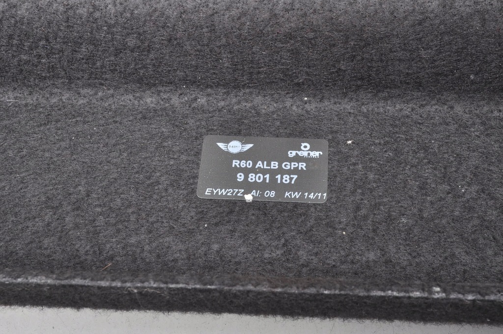 фото №7, Mini r60 полиця задня багажника 9801187