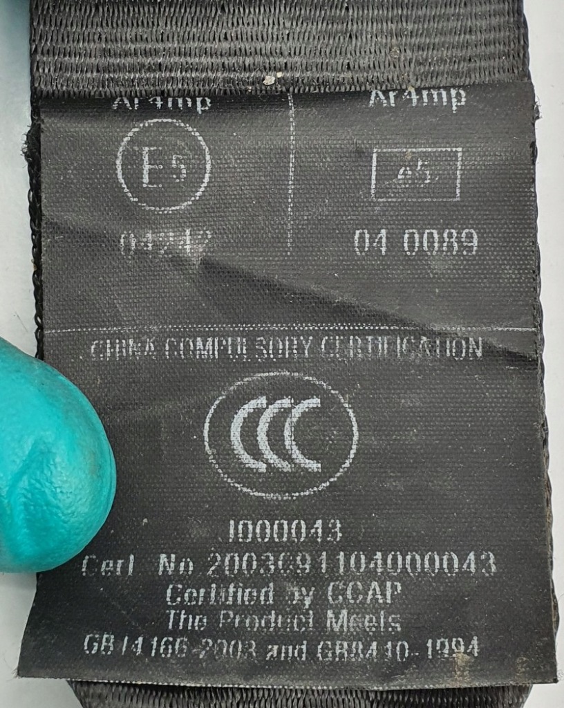 фото №3, Pas натягувач правий задня volvo s80 i 39987959