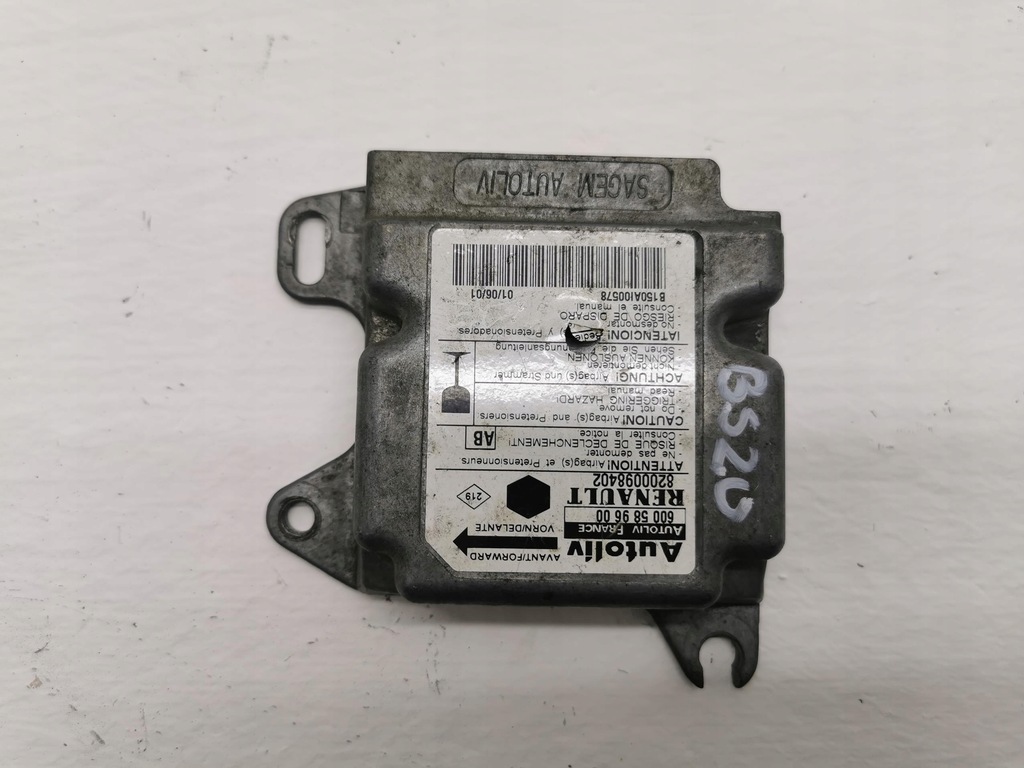 фото №1, Модуль подушка безопасности renault kangoo i 8200098402 97-07