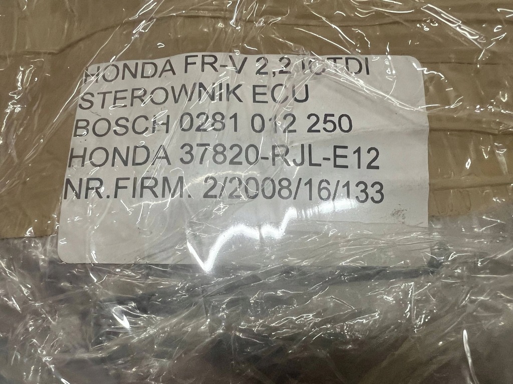 фото №7, Honda fr-v 05-09 2.2 ictdi бортовий комп'ютер блок керування ecu двигуна