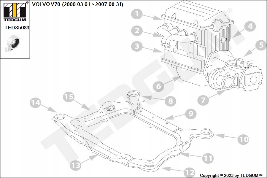 фото №12, Tedgum ted85083 підпора вала привідного