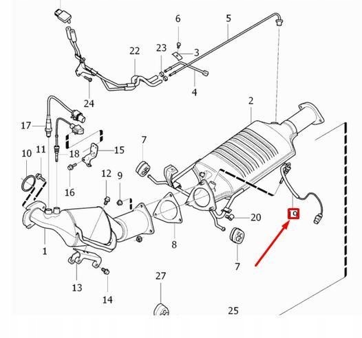 фото №8, Датчик температури вихлопних газів volvo xc60 31431047 оригінальний