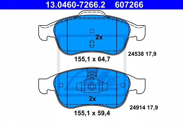фото №3, Ate гальмівні диски+ гальмівні колодки перед dacia duster dci 280mm kpl