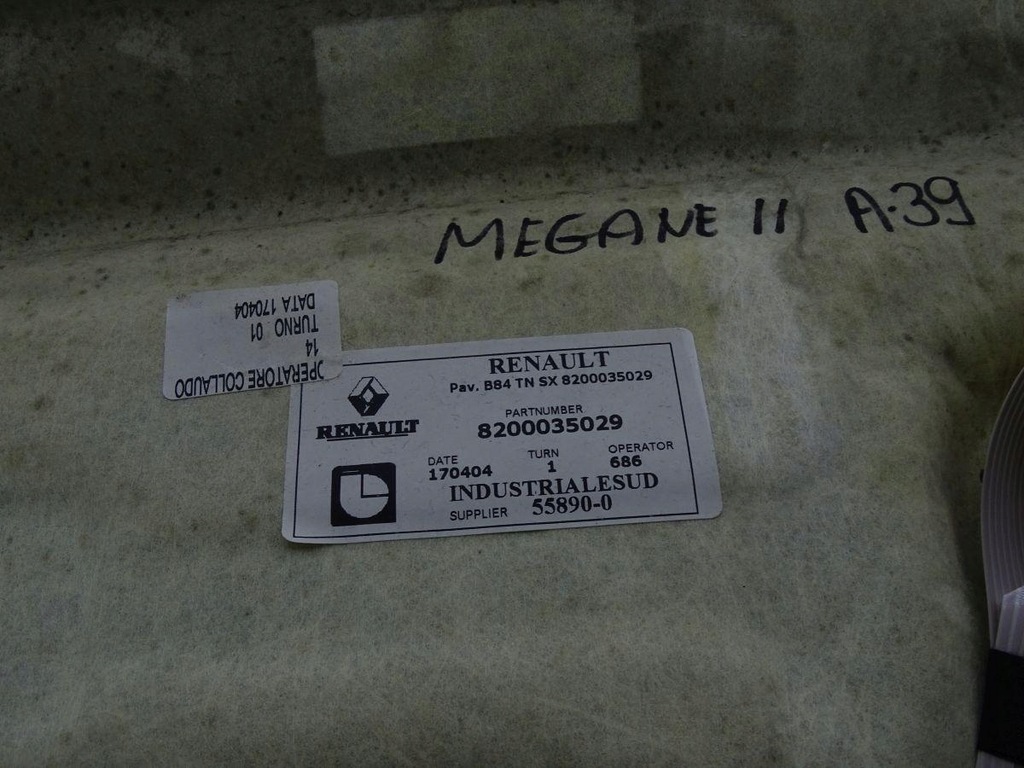 фото №10, Renault megane ii 02-08 потолок hb 5d 8200034943