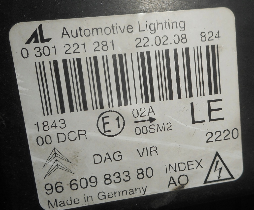 Citroen c6 фара правая передняя перед 9660983380 1307329100 Киев