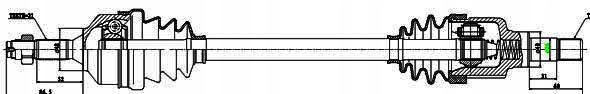 фото №2, Приводной вал перед левая gsp do citroen c3 i 1.4 hdi