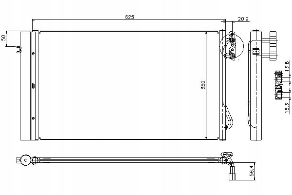 фото №1, Конденсатор радиатор кондиционера nissens +gratisy