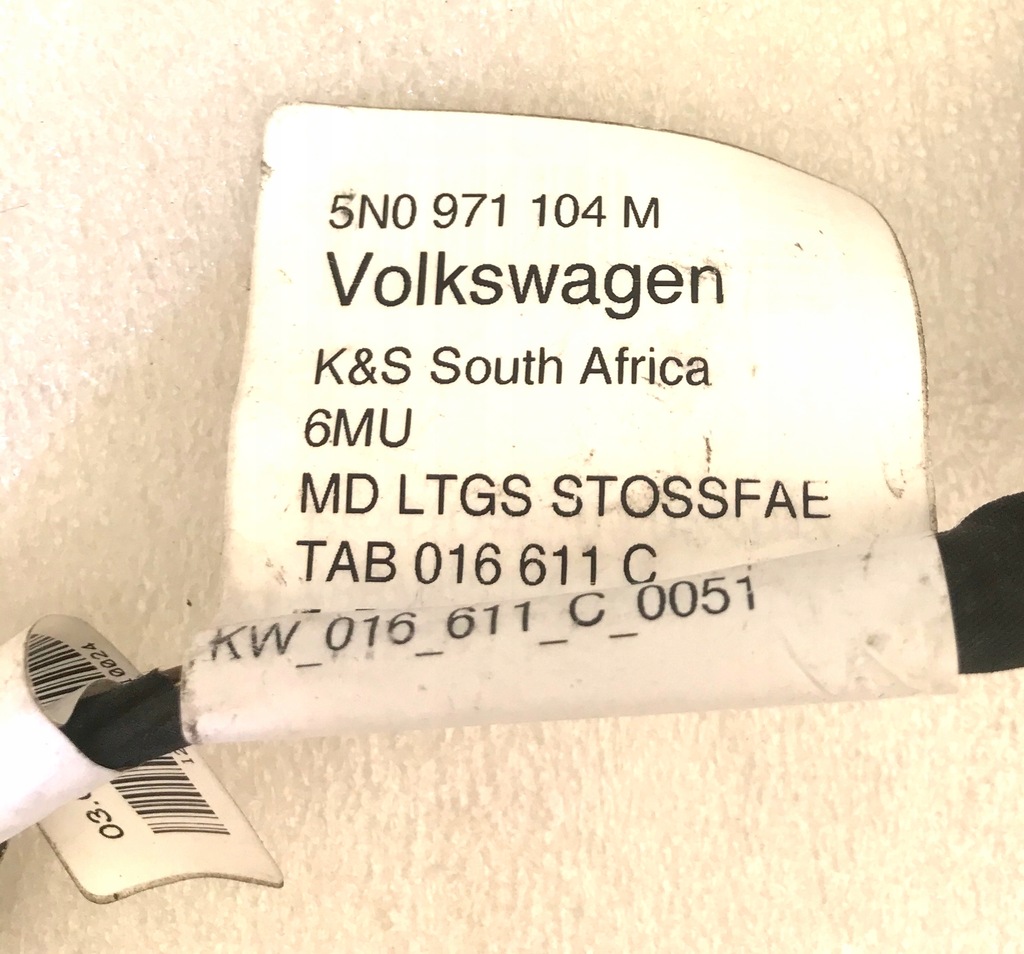 фото №8, Vw tiguan жгут pdc бампер задняя 5n0971104m 4 pdc