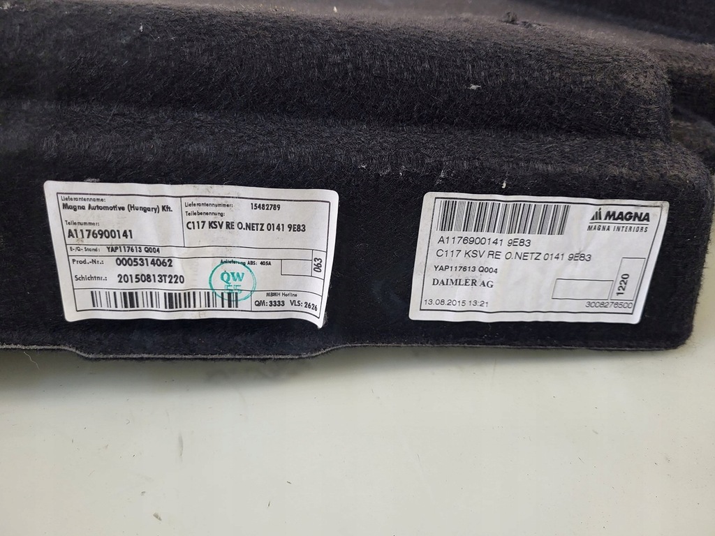 фото №9, Mercedes cla c117 w117 обшивка багажника левый обивка левый задняя