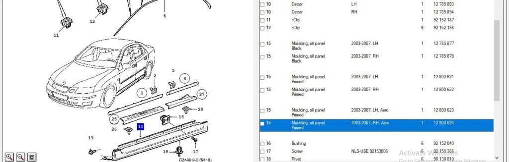 фото №5, Saab 9-3 ver2 2005 накладки порогові, накладки