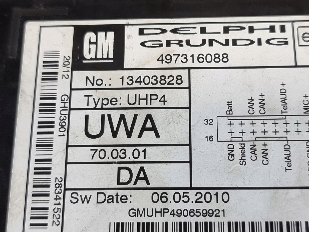 фото №7, Модуль bluetooth оригинальный номер 13403828 opel corsa d 12r