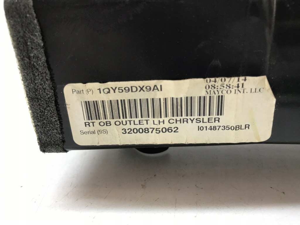 фото №8, Dodge grand caravan 11-20 панель канал воздуха вентилятор левый 1qy59dx9ai