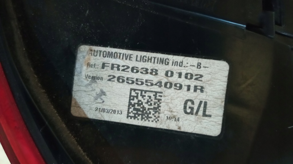 фото №4, Лампа задняя renault clio iv