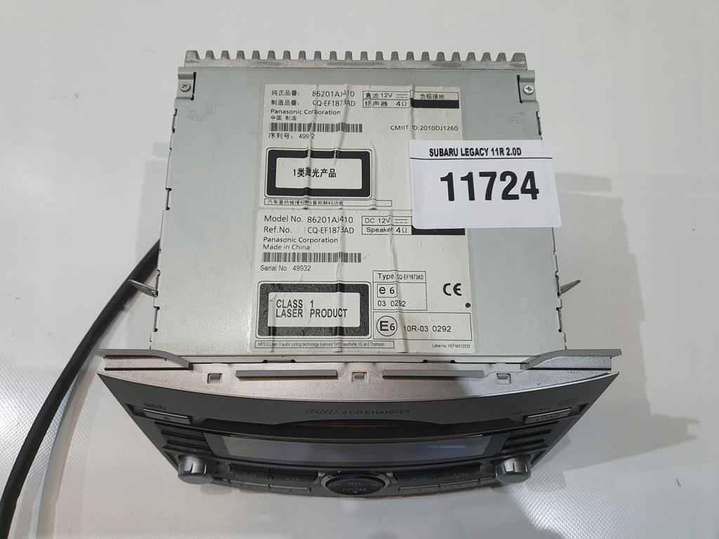 фото №4, Subaru legacy outback v радио оригинальный номер радиопроигрыватель