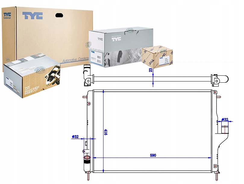 фото №1, Tyc радиатор renault logan 1.5dci 08- tyc
