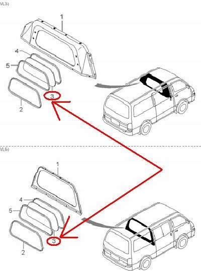 фото №1, Стекло перегородки kia pregio 97-2000 0k72h56302a