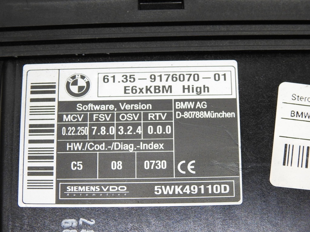 фото №9, Модуль блок управления комфорта bmw e60 e61 lift 9176070