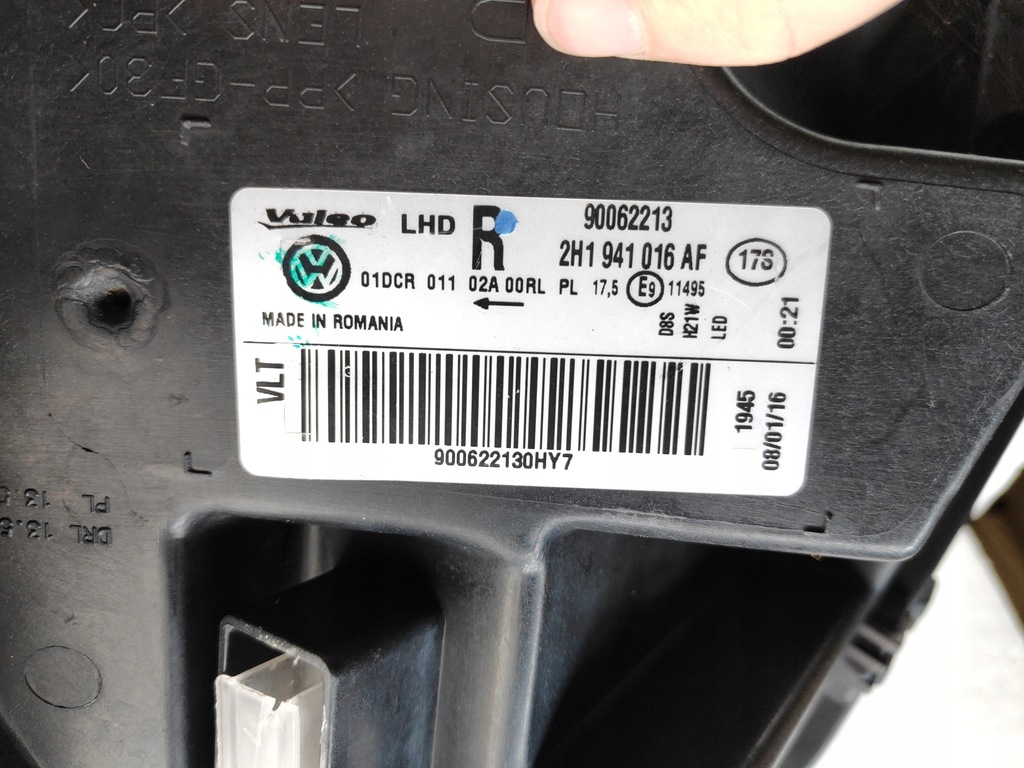фото №12, Vw amarok лампа правый перед передняя 2h1941016af
