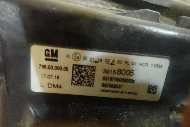 фото №4, Лампа ліва фара лівий opel astra k v 5 k 15-