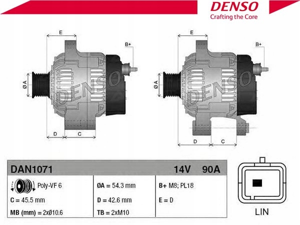 фото №4, Denso генератор citroen c-elysee 1.2 vti 72