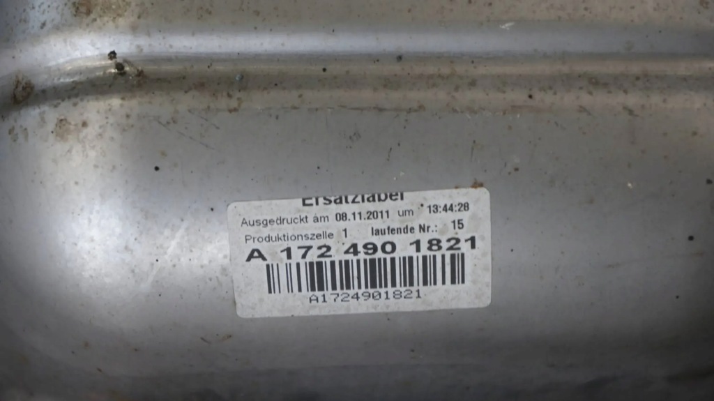 Гаситель конечный выхлоп левая mercedes slk w172 r172 Цена