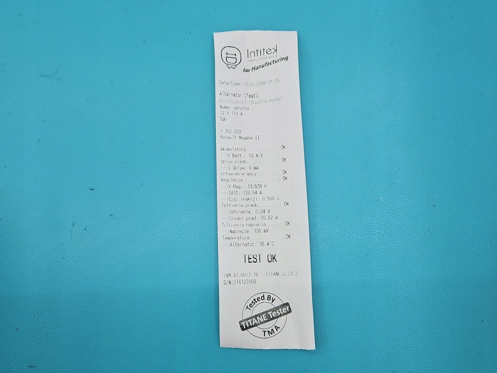 Test генератор renault megane 2 1.5 dci 86km с Разборки