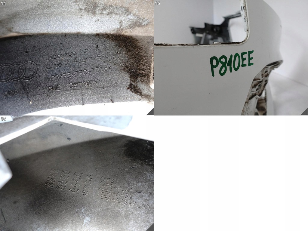 фото №15, Audi a4 s4 b9 8w0 lift s-line 19-24 бампер бампер перед 6xpdc+ омивачі